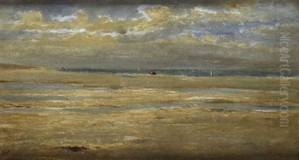 Plage En Normandie Oil Painting by Ludovic Lepic