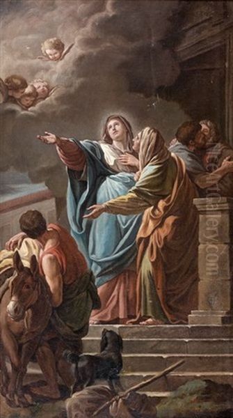 La Visitation Oil Painting by Nicolas Bernard Lepicie