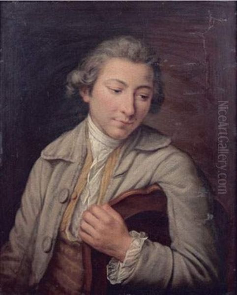 Portrait De Jeune Homme Assis Oil Painting by Nicolas Bernard Lepicie