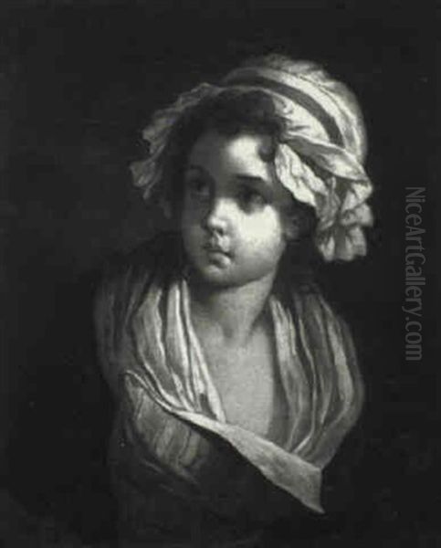 Portrait Of A Young Girl Oil Painting by Nicolas Bernard Lepicie