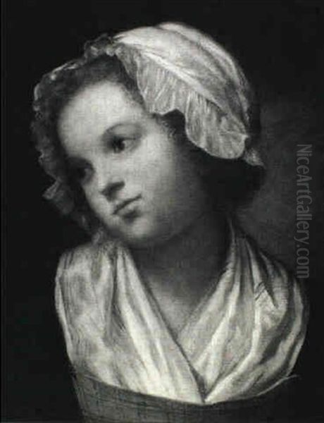 Portrait Of A Girl Oil Painting by Nicolas Bernard Lepicie