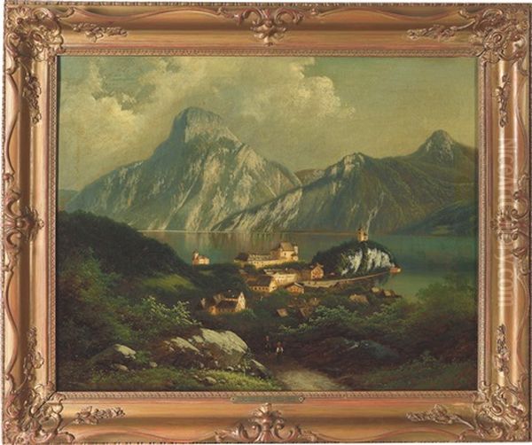 Traunkirchen/oberosterreich Oil Painting by Ferdinand Lepie