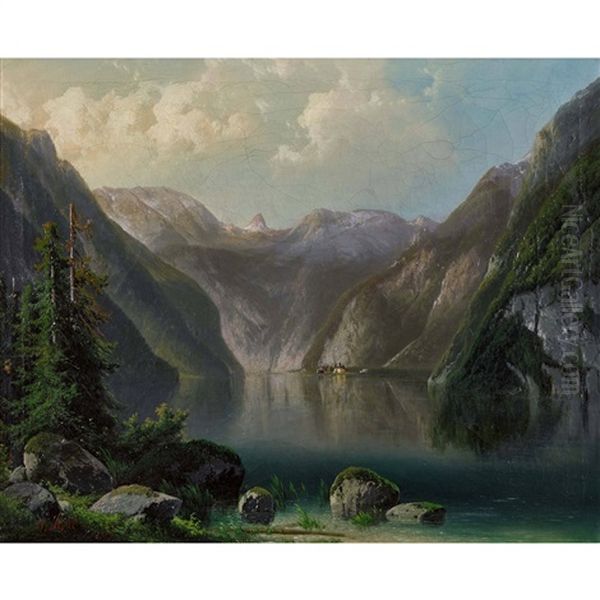 Der Konigsee Oil Painting by Ferdinand Lepie