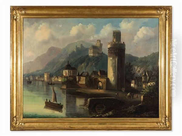 View Of Oberwesel by Ferdinand Lepie