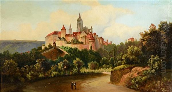 Prazsky Hrad Oil Painting by Ferdinand Lepie