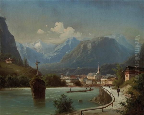 Bad Ischl Oil Painting by Ferdinand Lepie