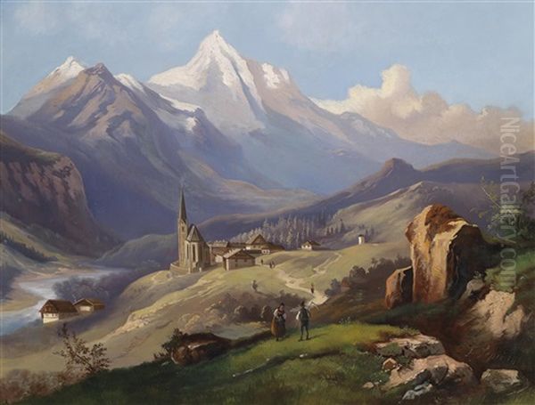 Blick Auf Heiligenblut Oil Painting by Ferdinand Lepie