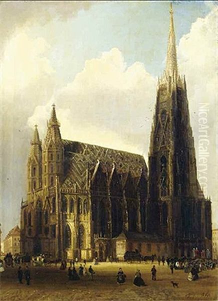 Der Stephansdom Oil Painting by Ferdinand Lepie