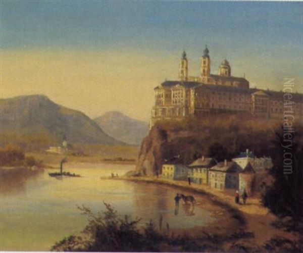 Blick Auf Melk Oil Painting by Ferdinand Lepie