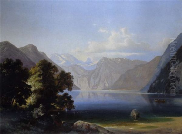 Sommertag Am Konigssee Oil Painting by Ferdinand Lepie