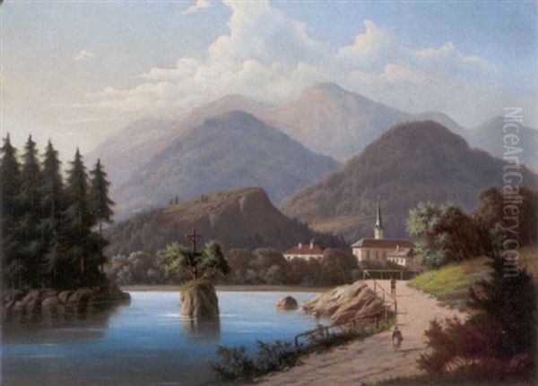 Motiv Bei Bad Ischl Oil Painting by Ferdinand Lepie