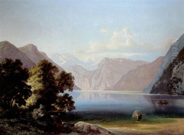 Sommertag Am Konigssee Oil Painting by Ferdinand Lepie