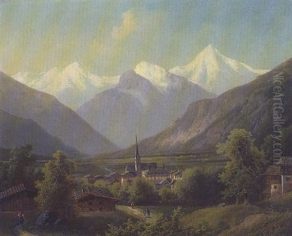 Fugen Im Zillertal Oil Painting by Ferdinand Lepie