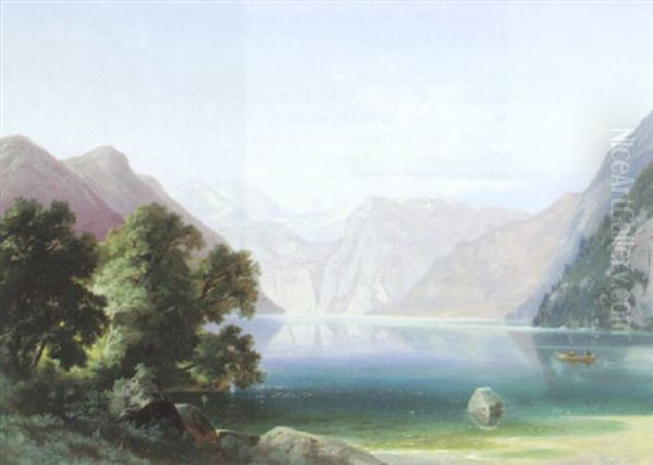 Sommertag Am Konigssee Oil Painting by Ferdinand Lepie