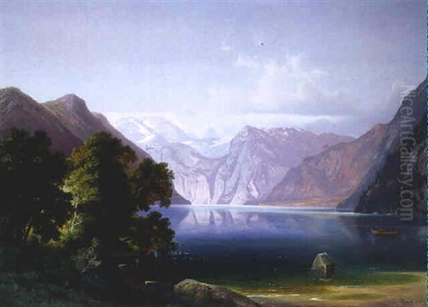 Sommertag Am Konigssee Oil Painting by Ferdinand Lepie