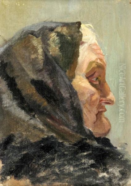 Woman Oil Painting by Shmuel Ben David