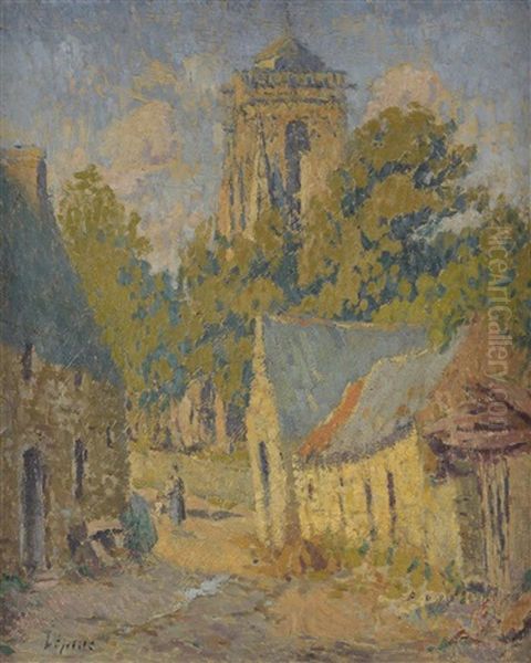 Eglise Deu Finistere Oil Painting by Joseph Louis Lepine