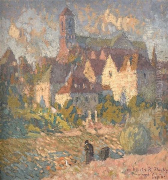 Vue De Village Oil Painting by Joseph Louis Lepine