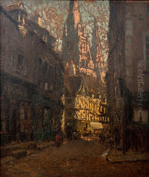 Vannes - Scene De Rue Oil Painting by Joseph Louis Lepine