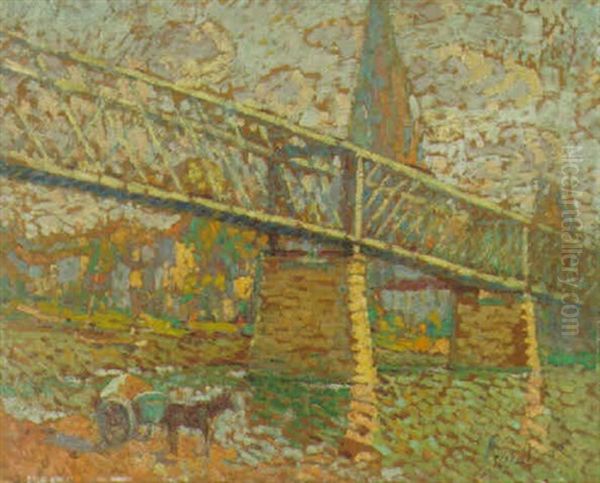 Pont De Vangon Oil Painting by Joseph Louis Lepine