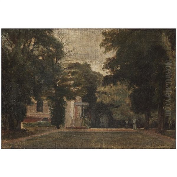 Vue D'un Parc Oil Painting by Stanislas Lepine