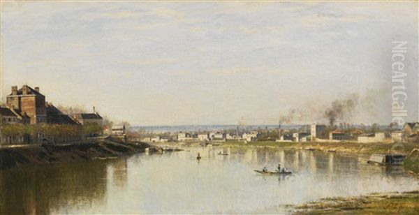 La Seine Devant Saint-denis by Stanislas Lepine