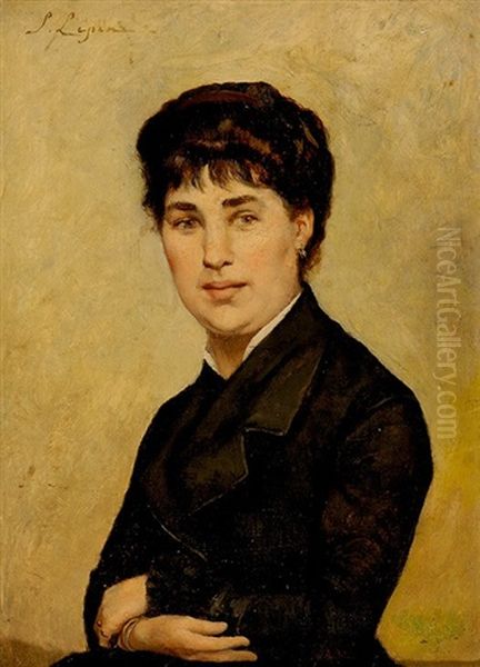 Portrait De Femme Oil Painting by Stanislas Lepine