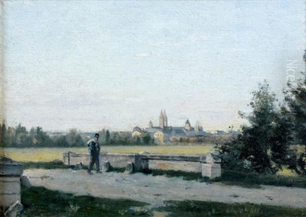 Environs De Chartres. Effet Du Matin Oil Painting by Stanislas Lepine