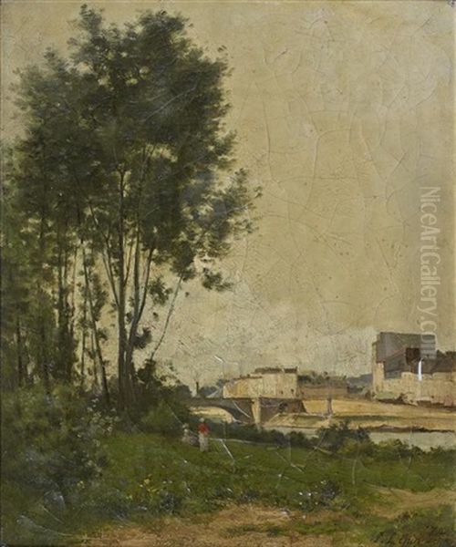 Vue Presumee De Neuilly Oil Painting by Stanislas Lepine