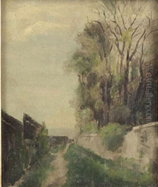 Scenery (montant) Oil Painting by Stanislas Lepine