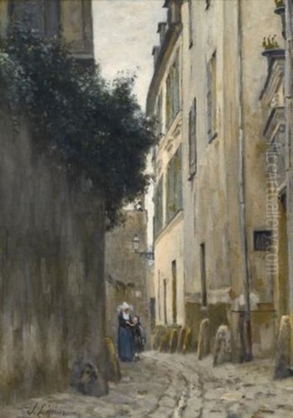 Montmartre, La Rue Saint-vincent Oil Painting by Stanislas Lepine