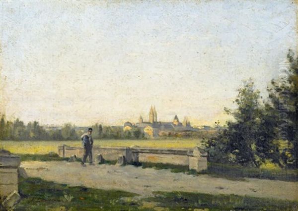 Environs De Chartres Oil Painting by Stanislas Lepine