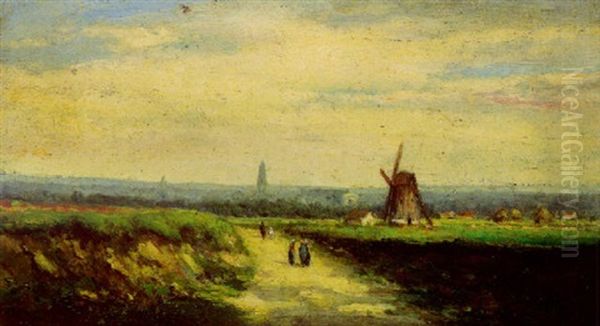 Environs D'arras Oil Painting by Stanislas Lepine