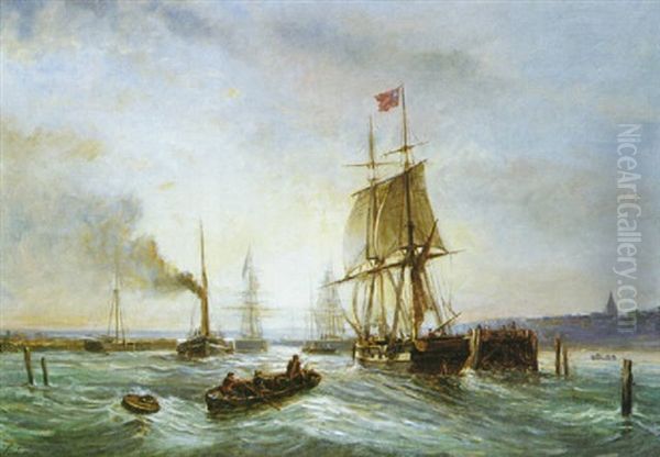 Entree Au Port Oil Painting by Stanislas Lepine