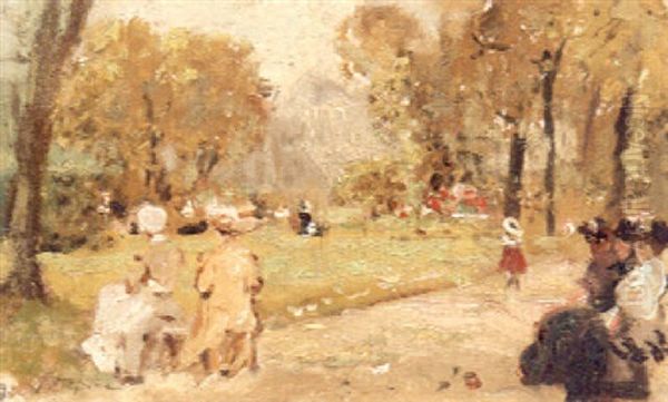 Le Parc Oil Painting by Stanislas Lepine