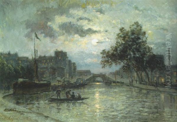 Nocturne Oil Painting by Stanislas Lepine