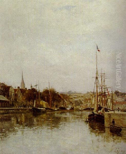 Caen, Le Bassin De Saint-pierre Oil Painting by Stanislas Lepine