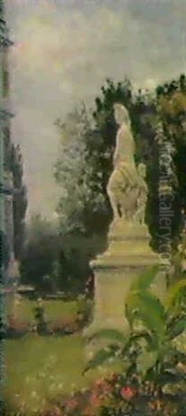 Paris, Le Jardin Du Luxembourg Oil Painting by Stanislas Lepine