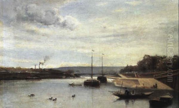 Vue De Port by Stanislas Lepine