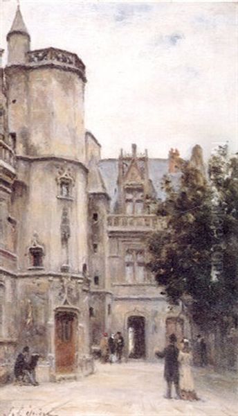 Vue Du Musee De Cluny Oil Painting by Stanislas Lepine