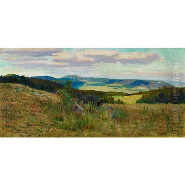 Paysage Du Jura En Printemnps Oil Painting by Charles L'Eplattenier