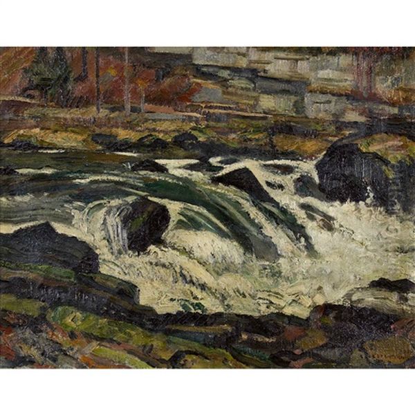 Flussgetose Oil Painting by Charles L'Eplattenier