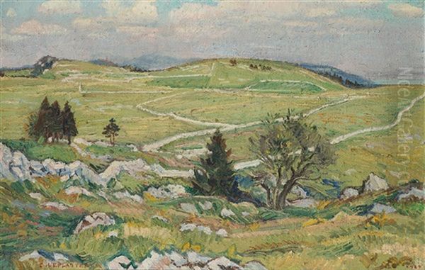 Mont Racine Oil Painting by Charles L'Eplattenier