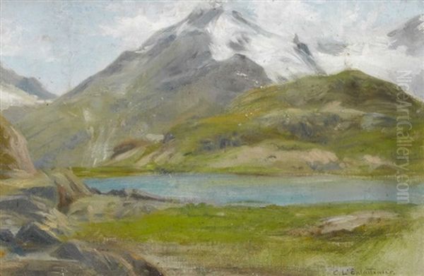 Der Bergsee Oil Painting by Charles L'Eplattenier