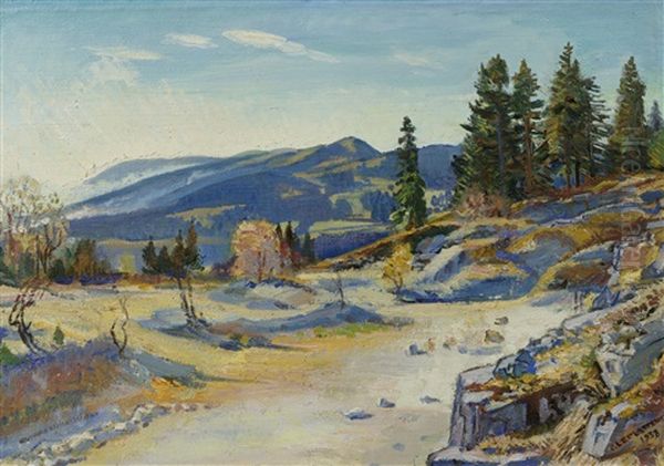 Vue Des Alpes Oil Painting by Charles L'Eplattenier