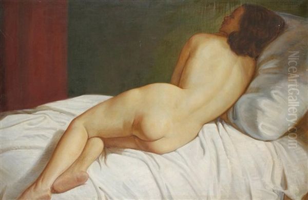 Femme Nue Allongee Oil Painting by Charles L'Eplattenier