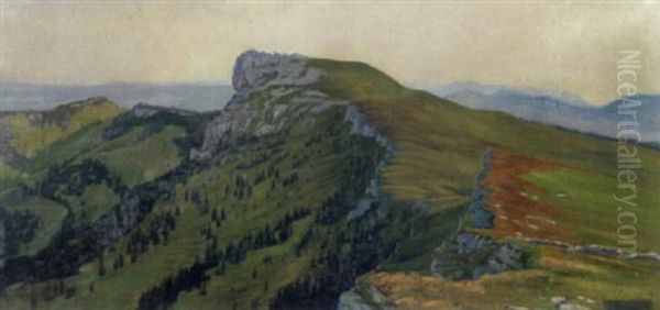 Le Bec Du Chasseron Pres De Ste-croix Oil Painting by Charles L'Eplattenier