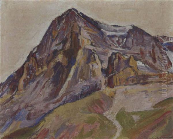 L'eiger Oil Painting by Charles L'Eplattenier