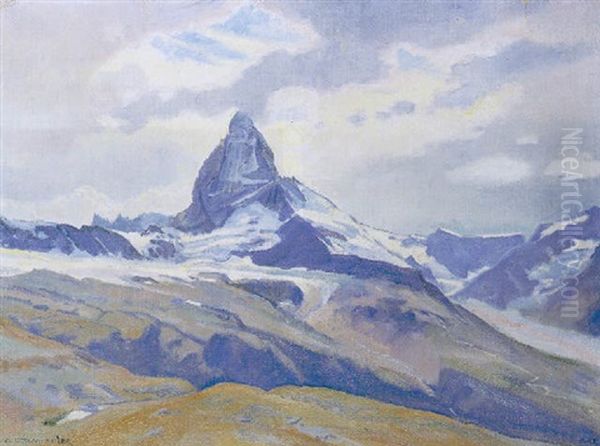 Cervin, Temps Gris Oil Painting by Charles L'Eplattenier