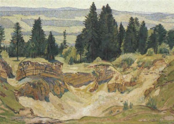 Environs De La Chaux-de-fonds Oil Painting by Charles L'Eplattenier